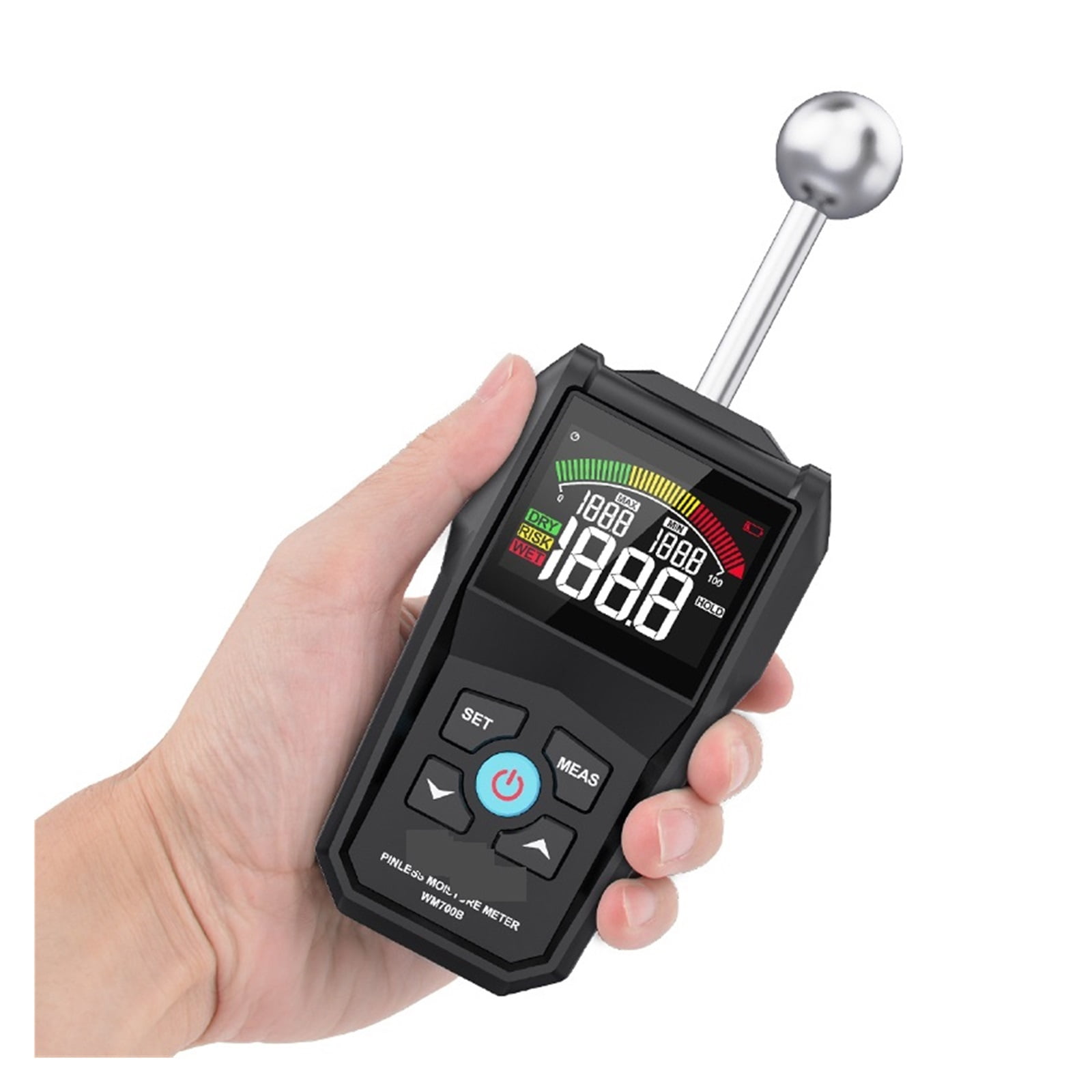 Moisture Meter For Wood Meter Non-destructive Hygrometer Double Sided Humidity Tester Self Calibration Timber Damp Detector ,Wide Applications