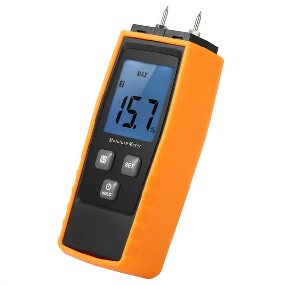 Moisture Meter,Mortar Concrete With Handheld Moisture Meter Lcd Lumber Damp 2 Pin Probe Brick Mortar Concrete Damp Meter Wood Pin Probe 0% Lumber Damp Meter Tester Timber Wood Dsfen Black