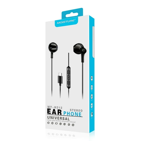 Moisture Mt-h212 Earphones For Type C In Black