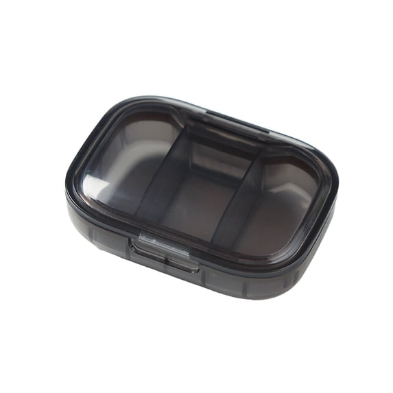 Moisture Proof 3-Grid Mini Organizer Box, Portable Travel Storage Case with Removable Compartments, Dustproof Small Container for Daily Sundries and Outdoor Trip Organization