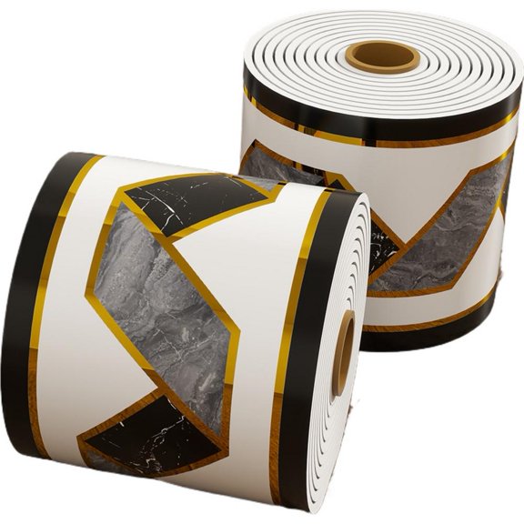 Moisture Proof Baseboard Trim, Self-Adhesive Waterproof Wall Border for Bathroom, Easy Install Decor
