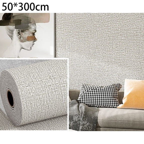 Moisture-Proof Self-Adhesive Wallpaper Roll, Waterproof 3D Wall Stickers for Bedroom, Soundproof Decorative Wall Covering