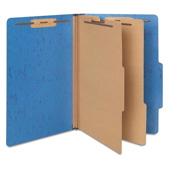Moisture Resistant Classification Folder, 2-Dividers, 2.5-inch Expansion, Legal Size, Dark Blue, 20/Carton (ST614642-CCVS)