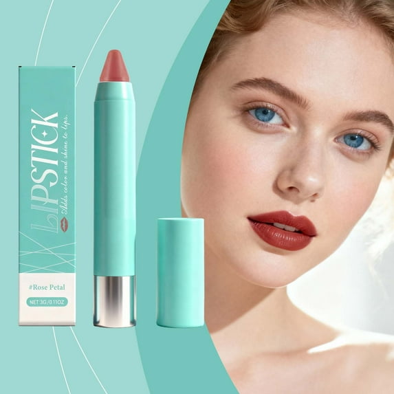 Moisture Smooth Color Stick for Lips, Matte Longwear Lipstick, Long Lasting Waterproof, Lips Stick Crayon Cream Lip Liner Lipstick Combo Makeup, Flawless Ombre Effect (Hot Pink)