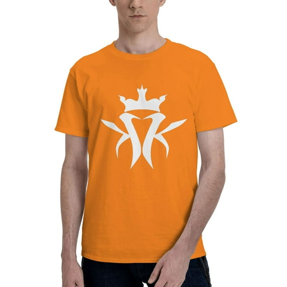 Moisture Wicking Men'S Basic Short Sleeve T-Shirt Orange 4x-Large