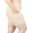 thumbnail image 1 of Moisture Wicking Shortlette Slipshort with Pockets 7" Color: Light Beige Size: 4X, 1 of 3