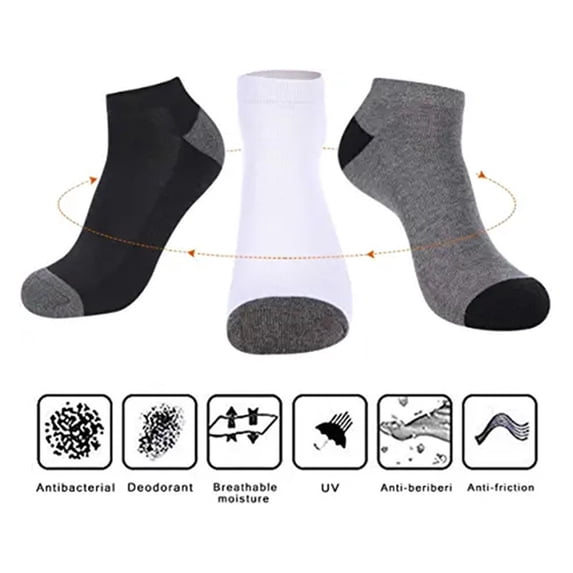 Moisture Wicking Socks Men Cotton Cushion Breathable Daily Ankle Socks