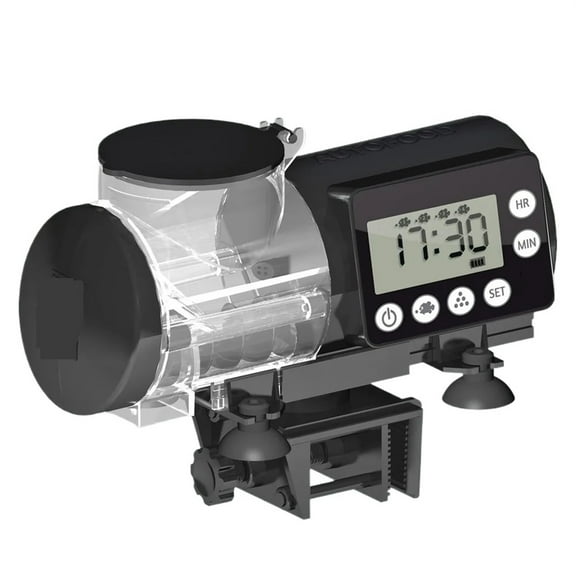 Moisture-proof Automatic Feeder Aquarium Aquarium 375ml Large-capacity Timed Investment Digital Automatic Fish Feeder Fish ,Easy to Install