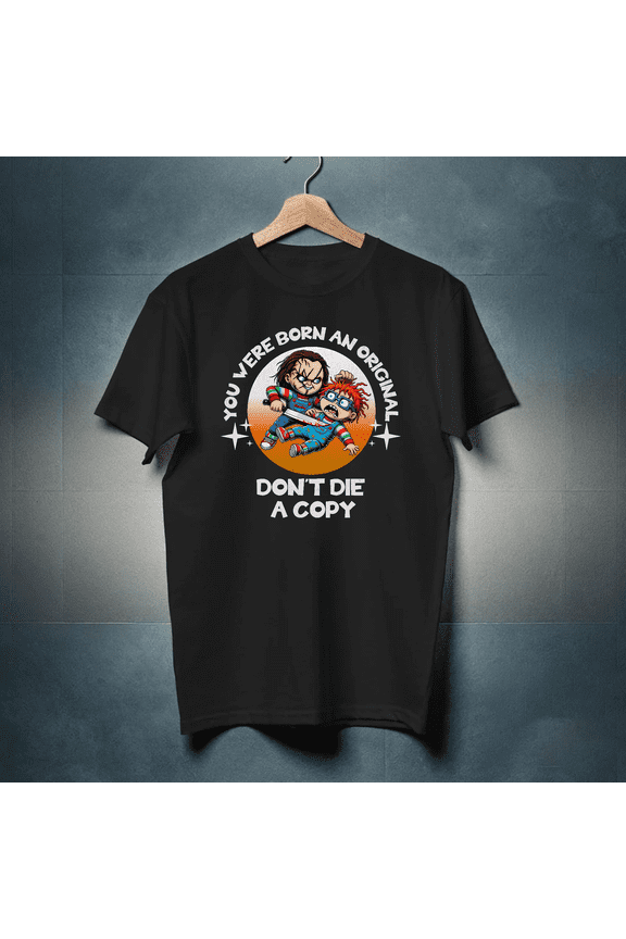 Moisture-wicking t-shirt, Chucky vs Chuckie T-Shirt - Streetwear Horror, Cartoon Rugrats t-shirt, Classic Horror Movie Shirt, 90s Nostalgia, Unique Graphic