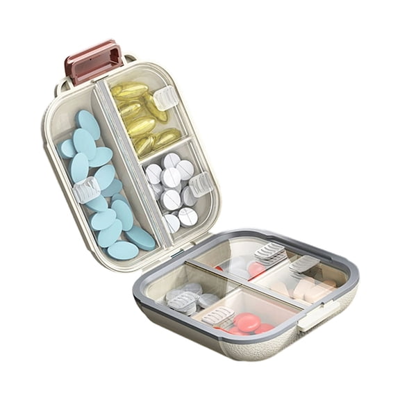 Moistureproof Daily Pills Case With Individual Sections Storage Container Perfect For Home Use Or Vacation Essential