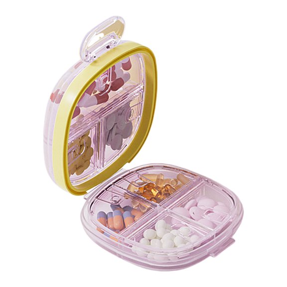 Moistureproof Daily Pills Case With Individual Sections Storage Container Perfect For Home Use Or Vacation Essential