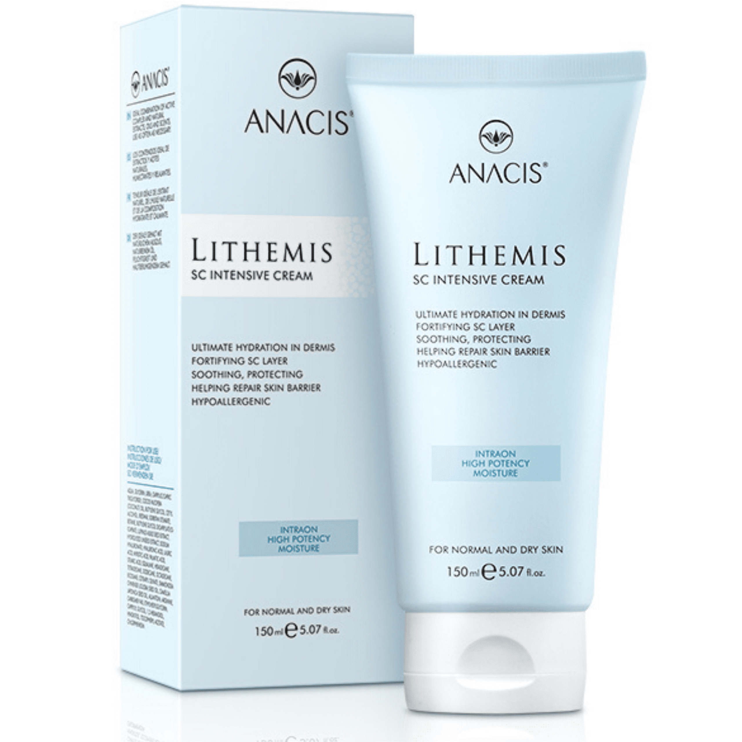Moisturizer Cream Face Body For Dry Dehydrated Skin. Anacis - 150ml