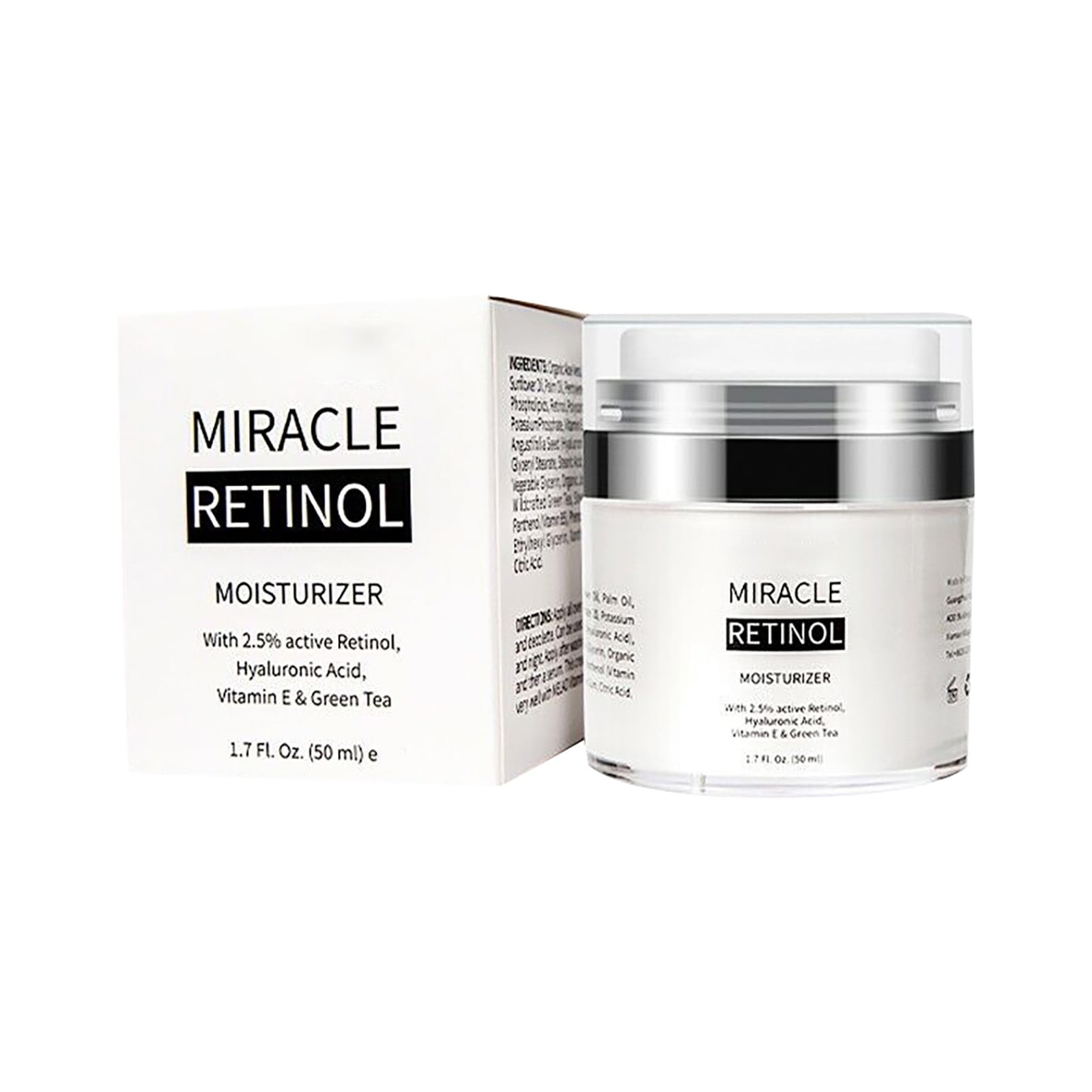 Moisturizer Face Cream Night Time, with Retinol, Hyaluronic Acid