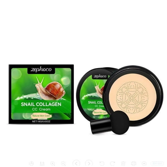 Moisturizing Base Makeup Cream, Waterproof Concealer Makeup, Long-Lasting Natural Coverage Cream with Botanical Extracts, Elastic Sponge Head, Oil-Control, Breathable Texture