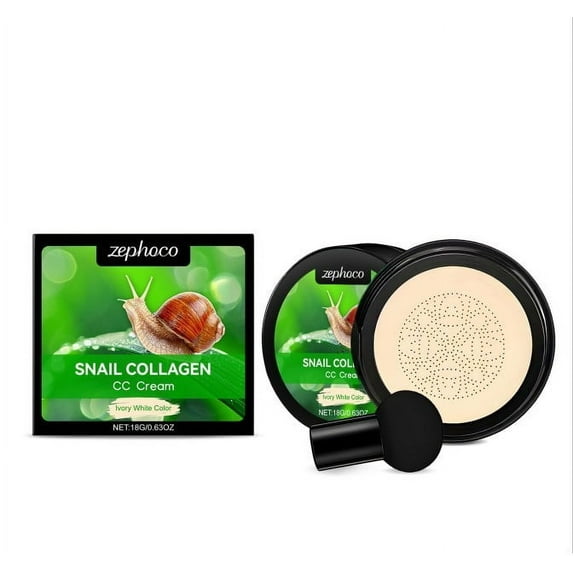Moisturizing Base Makeup Cream, Waterproof Concealer Makeup, Long-Lasting Natural Coverage Cream with Botanical Extracts, Elastic Sponge Head, Oil-Control, Breathable Texture