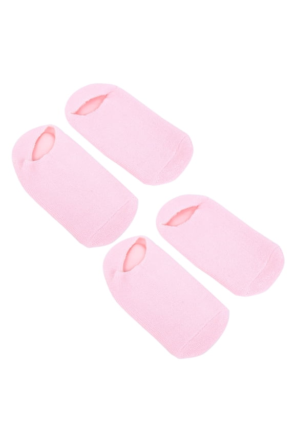 Moisturizing Essential Oil Gel Socks Professional Spa Beauty Salon Foot Care Therapy for Dry Cracked Heels Softening Stubborn Calluses Reusable Soft Socks Unisex 4 Count Pack (7.87 in / 20 cm)