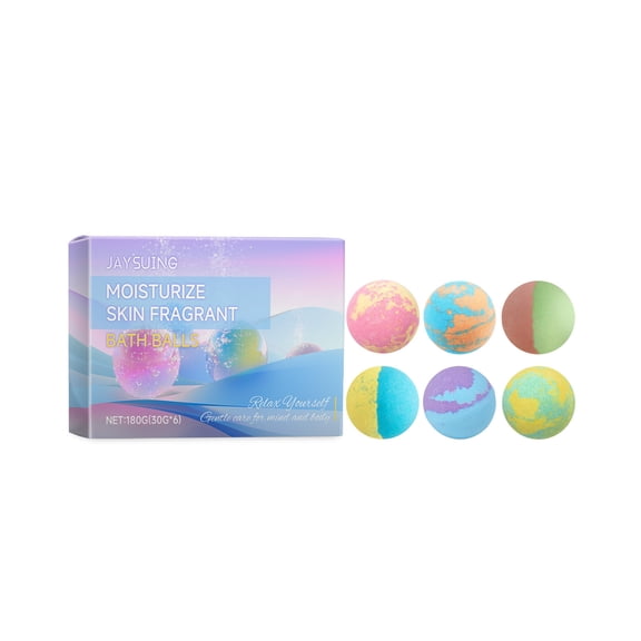 Moisturizing Fragrant Bath Balls Set For Relaxing Soak 180G Natural Essential Oil Fizzy Bath Bombs Plastic Packaging