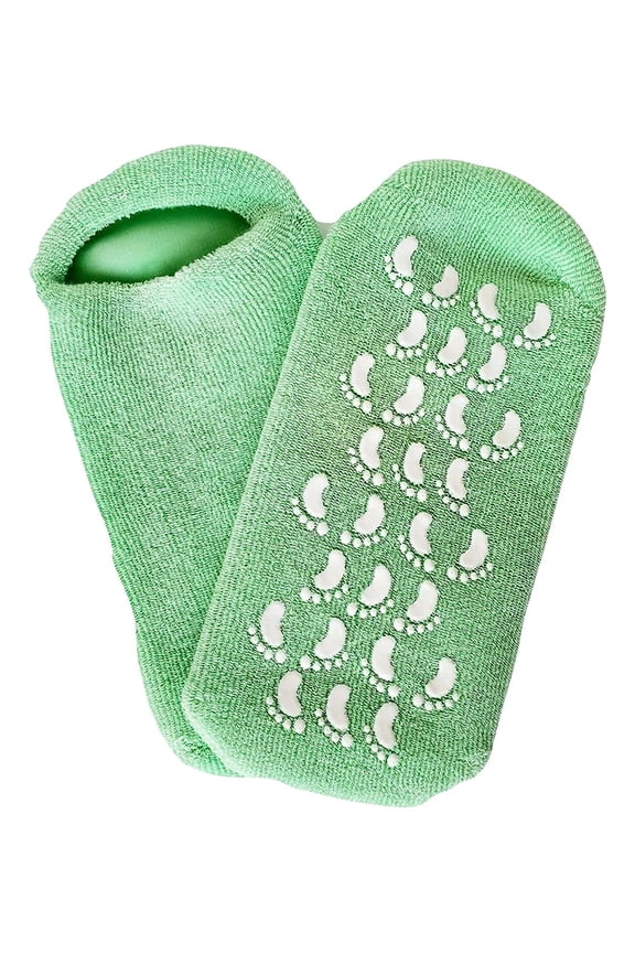 Moisturizing Gel Booties, Assorted colors (Pink/Green/Purple), 2 count