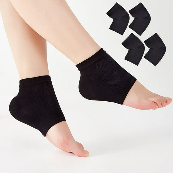 Moisturizing Gel Socks for Cracked Heels, Hydrating Foot Care Socks with Open Toe for Dry Skin Repair, Overnight Spa Treatment for Women and Men, Reusable Soft Breathable Socks for Day and Night Use