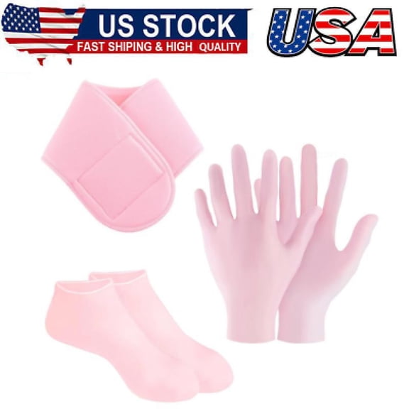 Moisturizing Glove Socks Neck Strap Set,Silicone Neck mask for reducing neckline