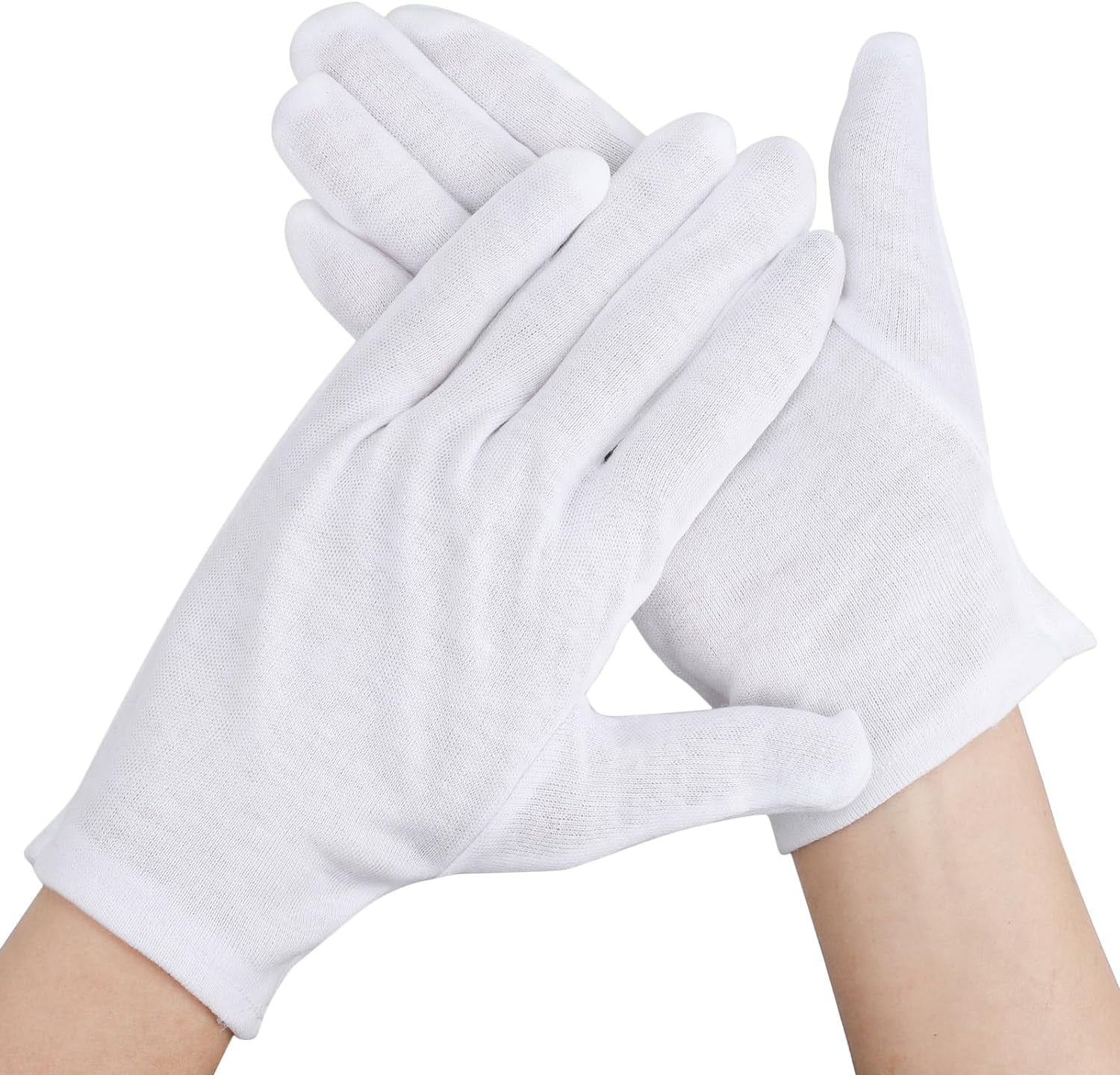 Moisturizing Gloves Overnight, 12 Pairs Thick Cotton Gloves for Dry ...