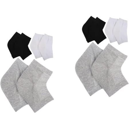 Moisturizing Heel Socks 6 Pairs Half Heel Cover Gel Polyester, Gel, Nylon Comfortable Padded Heel Socks