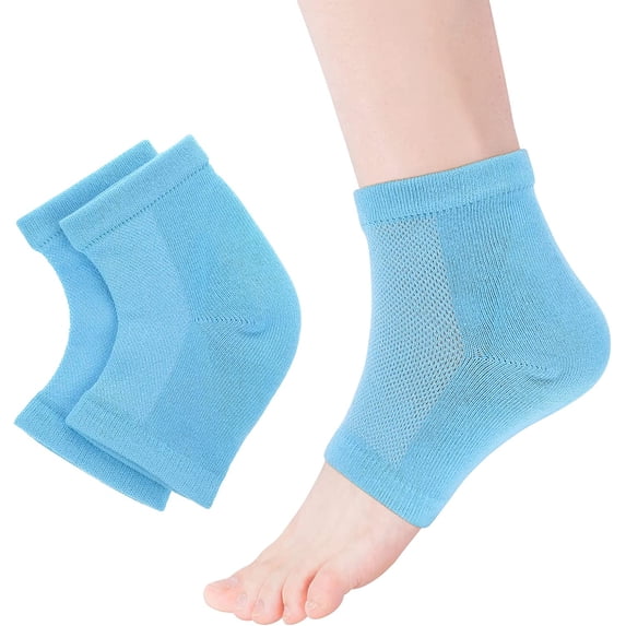Moisturizing Heel Socks, Vented Moisturizing Gel Heel Sleeves, Spa Gel Socks Open Toe Comfy Socks for Dry Cracked Heels Repair, Toeless Heel Protector Socks Dry Heel Socks