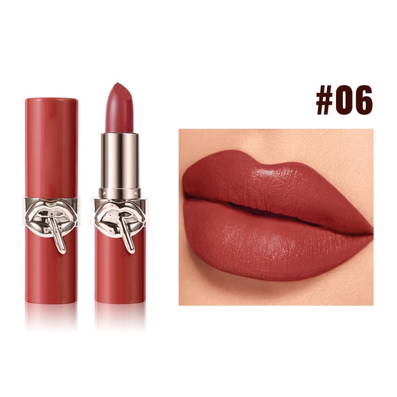 Moisturizing Lipstick, Matte Lipstick, Long Lasting Waterproof Non Stick Cup Lipstick, Highly Pigmented Smooth Texture Lightweight Hydrating Lipstick Suitable for All Seasons