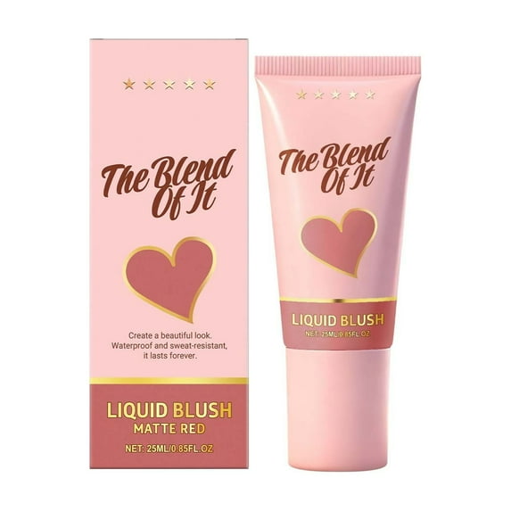 Moisturizing Powder Blusher, Liquid Blush, Natural Finish Long-Lasting Hydrating Makeup, Lightweight Easy Blend Comfortable Wear for Daily Use