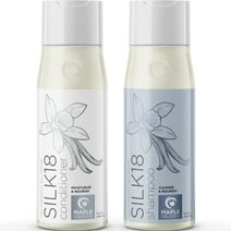 Moisturizing Shampoo and Conditioner Sulfate Free - Silk18 Shampoo and Conditioner Set for Dry Scalp Care Frizz Control and Curly Hair Moisturizer for Dry Hair - Curly Hair Shampoo and Conditioner Set