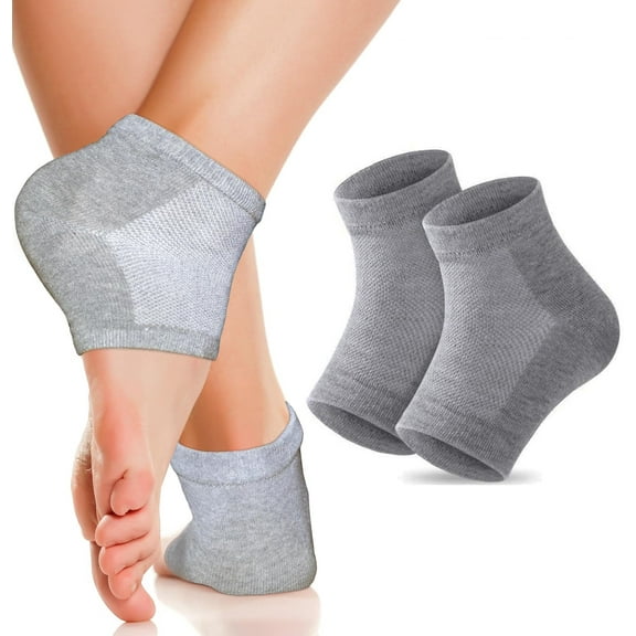 Moisturizing Socks for Cracked Heel Treatment: Heel Socks for Cracked Heel Repair, Silicone Toeless Socks, Spa Gel Socks for Dry Cracked Feet Women, Lotion Moisture Pedicure Socks-1 Pair
