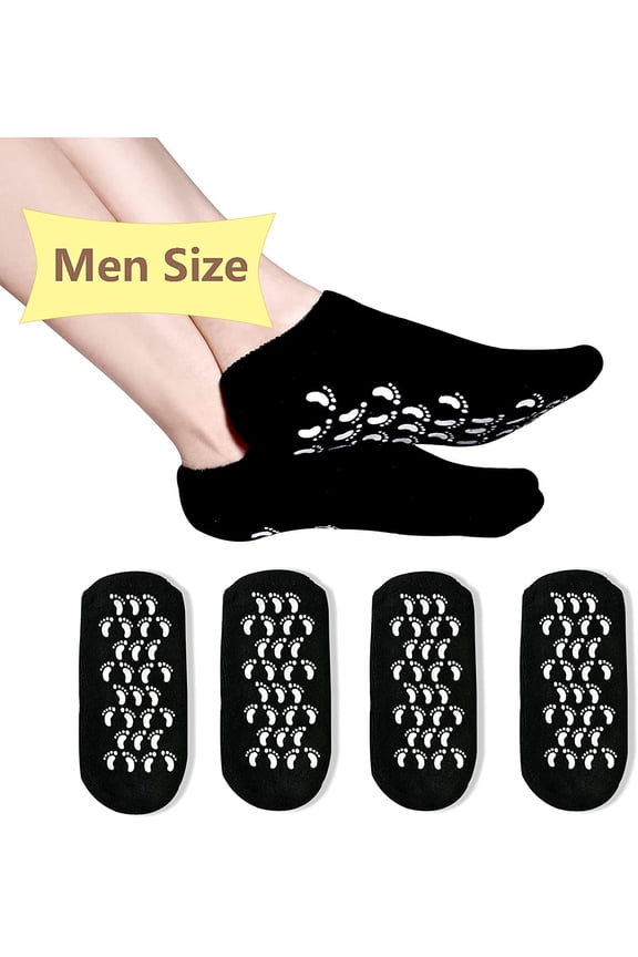 Moisturizing Socks, Gel Socks Soft Moisturizing Gel Socks, Gel Spa Socks for Repairing and Softening Dry Cracked Feet Skins, Gel Lining Infused with Essential Oils and Vitamins (Blue&Pink)