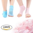 thumbnail image 1 of Moisturizing Socks Lotion Gel for Dry Cracked Heels 2 Pack, Spa Gel Socks Humectant Moisturizer Heel Balm Foot Treatment Care Heel Softener Compression Cotton - Pink and Blue, 1 of 5