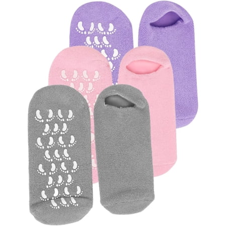 Moisturizing Socks Overnight 3 Pairs Foot Gel Socks Cotton-Spandex Casual Socks Ordinary Cosmetic Moisturizing Socks