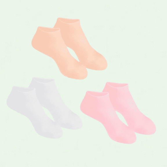 Moisturizing Socks for Cracked Heels, Spa Lotion Infusion Foot Care, 3 Pairs