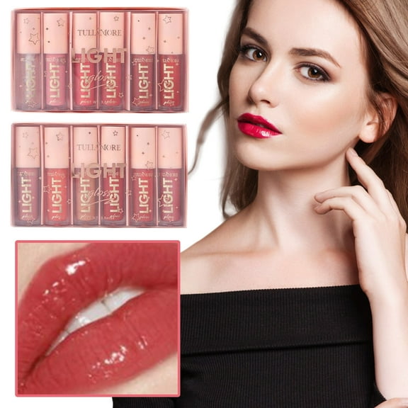 Moisturizing and Hydrating Candy Lip Gloss Set, Mirror Effect Pearlized Nude Lip Gloss Set, 12 Color Pigmented Lip Nectar Oil Set, Holiday Gift 3.5ml