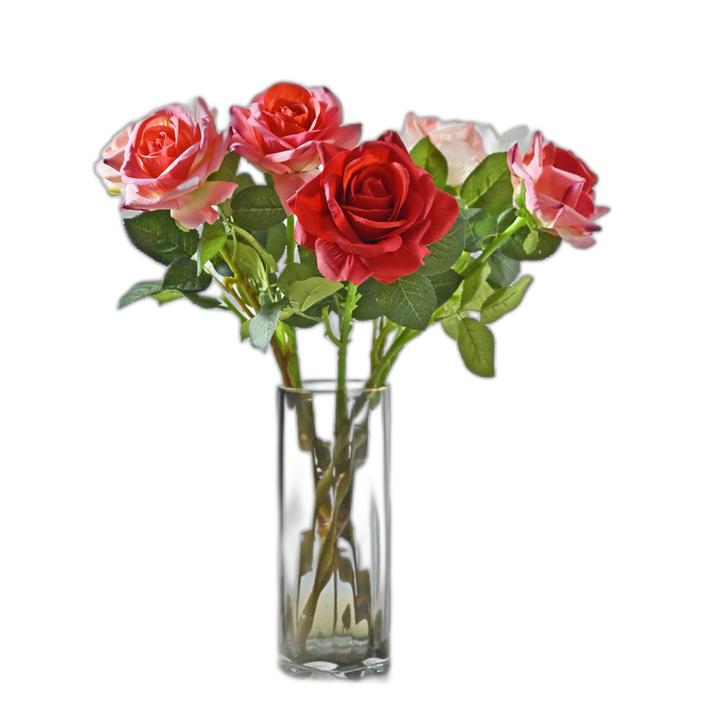 Moisturizing and moisturizing feel rose single simulation Dajiao rose