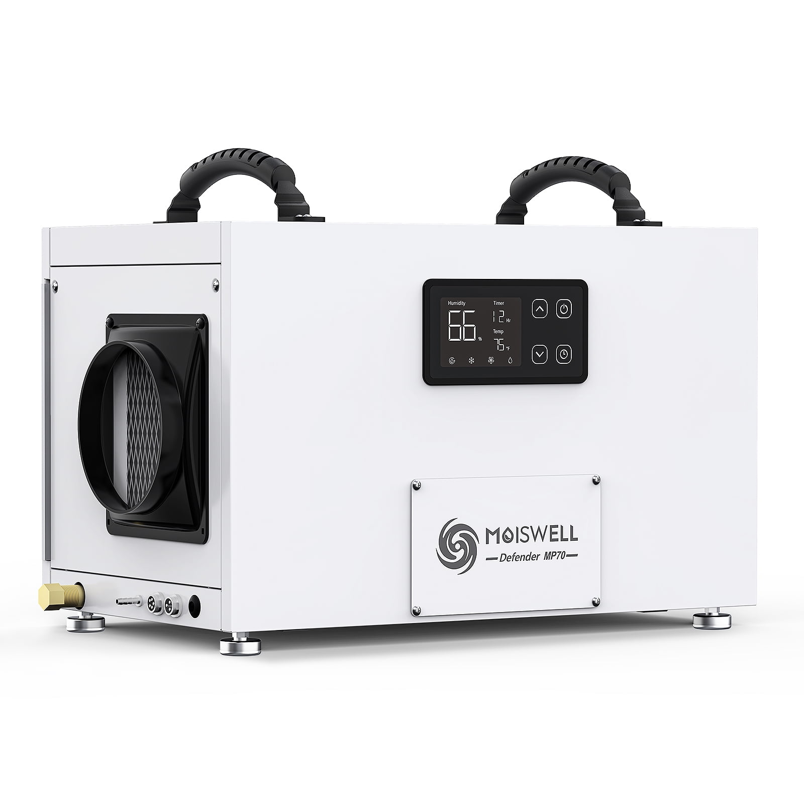 Moiswell 145 Pints Commercial Dehumidifier with Pump Energy Star Certufied Dehumidifiers for Crawlspace Basements, Large Spaces