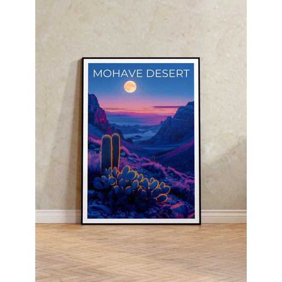 Mojave California Desert Landscape Wall Art Decor Unframed Paper Print