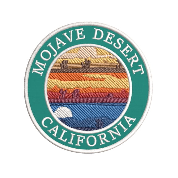 Mojave Desert, California Embroidered DIY Iron on or Sew-on Decorative Patch Badge Emblem Appliques Adventure Wildlife Vacation Travel Tourist Souvenir Series