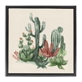thumbnail image 1 of Stupell Industries Mojave Green Cacti Black Framed Floater Canvas Wall Art, design by Nan, 25 x 25, 1 of 9