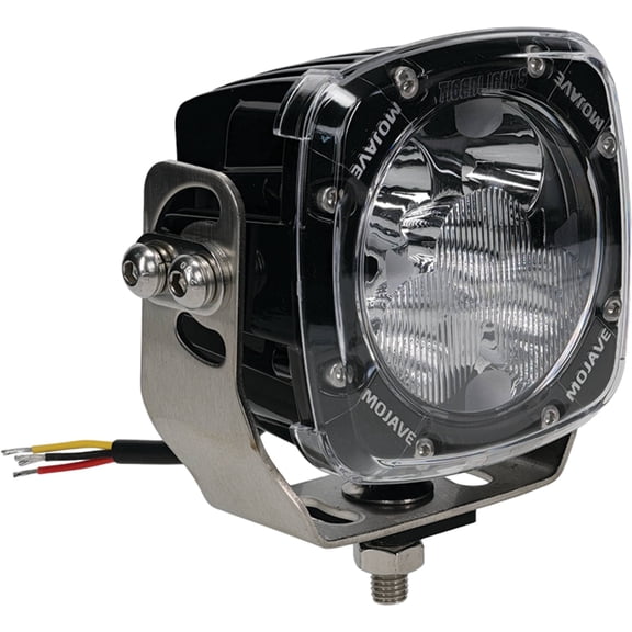Mojave Series Dual 4 Inch LED Racing Light Kit 10000 Lumens 100W 12-24V 2 Lights Harness Lens Covers Compatible with Polaris RZR Can-Am Maverick Honda Yamaha UTV ATV Off-Road Racing
