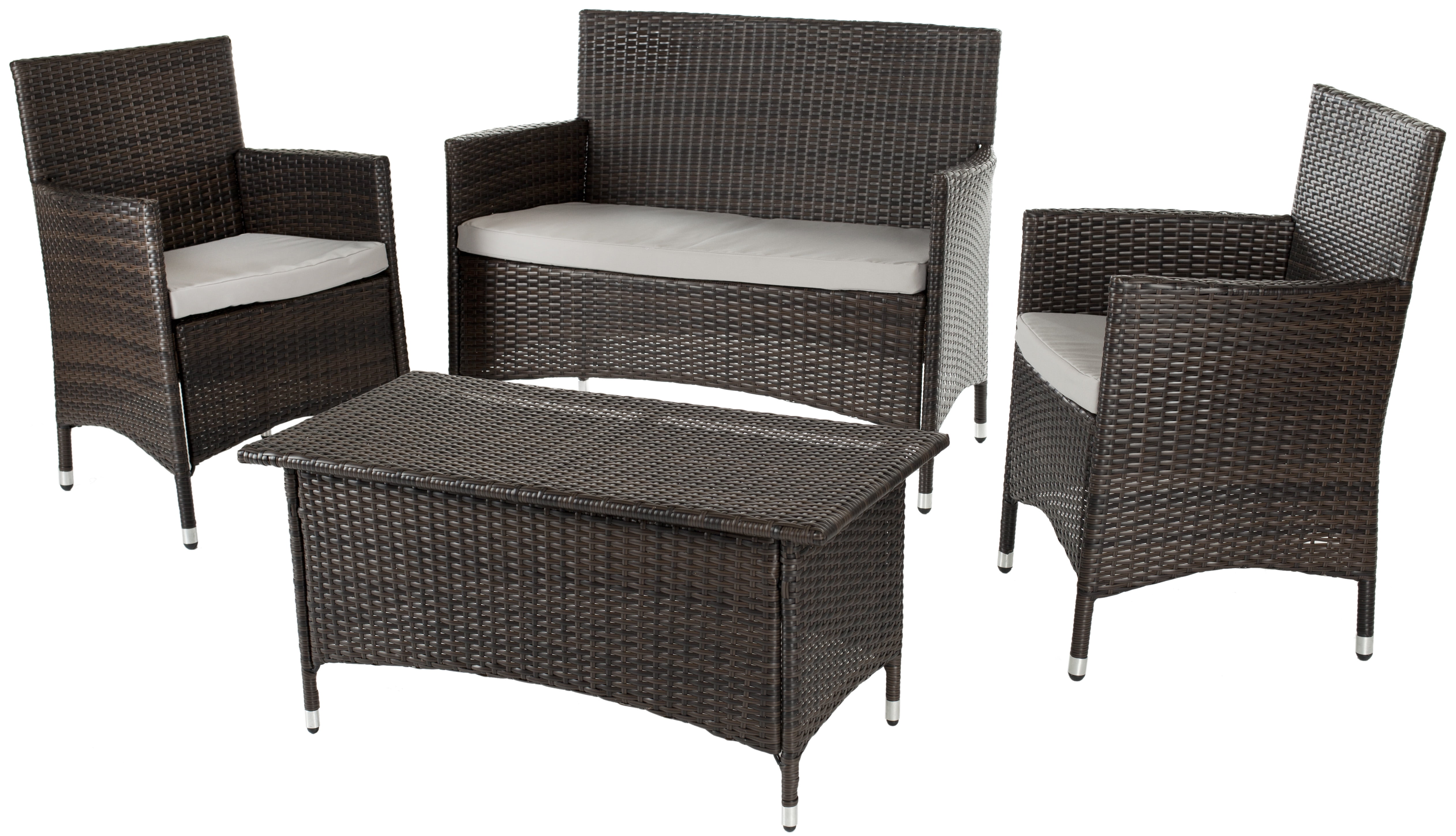 Mojavi Indoor/Outdoor Contemporary Solid 4 Piece Set