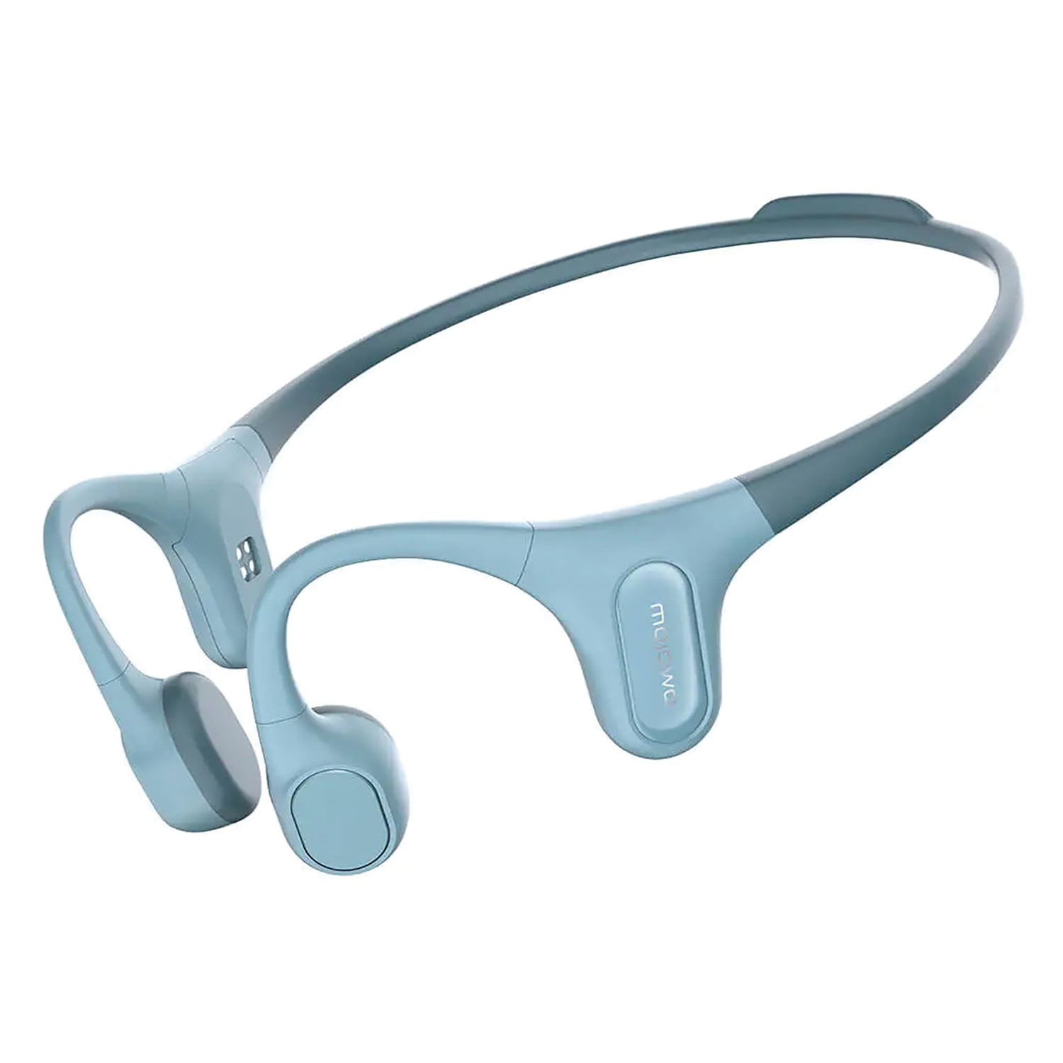 Mojawa Run Plus 4th Generation Sports Bluetooth Bone Conduction Headphones w/ Carrying Bag and Earplugs , Blue