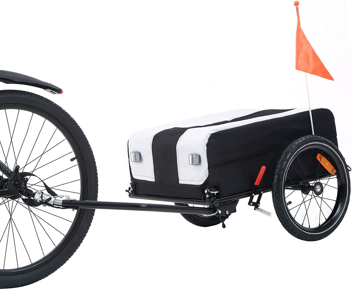 Mojay Two-Wheel Bicycle Cargo Trailer, Biking Trailer, 27.5 x 18.5 x 9,  88 lbs, White 