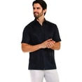 thumbnail image 1 of Mojito Collection Big Size Mojito Guayabera Shirt Classic Poly Cotton Short Sleeve 3X-8X, 1 of 10