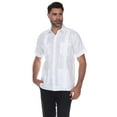thumbnail image 1 of Mojito Collection Guayabera Shirt Classic Poly Cotton Blend Short Sleeve, 1 of 11