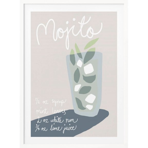 Mojito Framed Art Modern Wall Decor