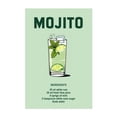 thumbnail image 1 of Mojito - La Habana Cuba Illustration Cocktail Kitchen Decor Typography Modern Art Pop Art Humor Bar Unframed Wall Art Print 40 x 60 inches, 1 of 60