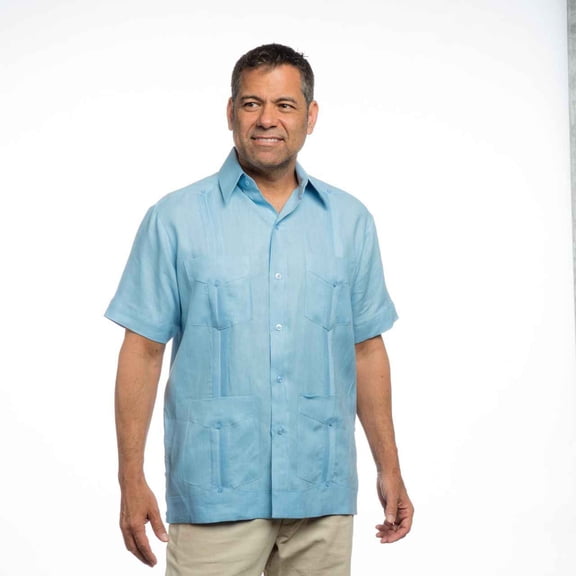 Mojito Signature Short Sleeve guayabera shirt SIZE:2X color:blue